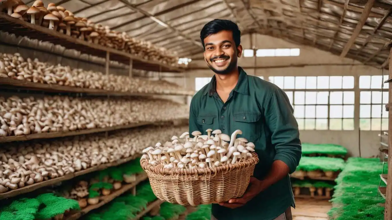 Mushroom Farming in Hindi